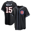MATTH C.Cubs #15 Carson Kelly Player Black Fashion Out Game Stitched Jerseys