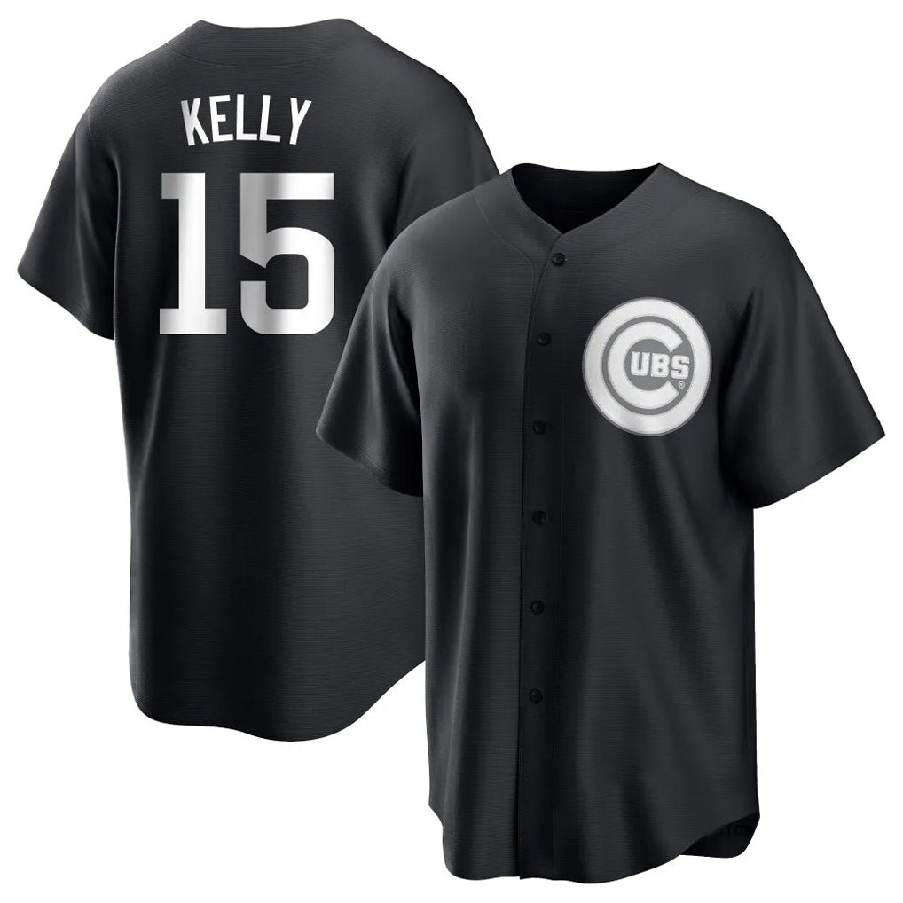 MATTH C.Cubs #15 Carson Kelly Player Black Game Stitched Jerseys
