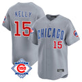 MATTH C.Cubs #15 Carson Kelly Player Gray Road 150th Anniversary Limited Home Stitched Jerseys