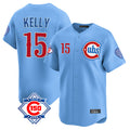 MATTH C.Cubs #15 Carson Kelly Player Light Blue 150th Anniversary Limited Home Stitched Jerseys