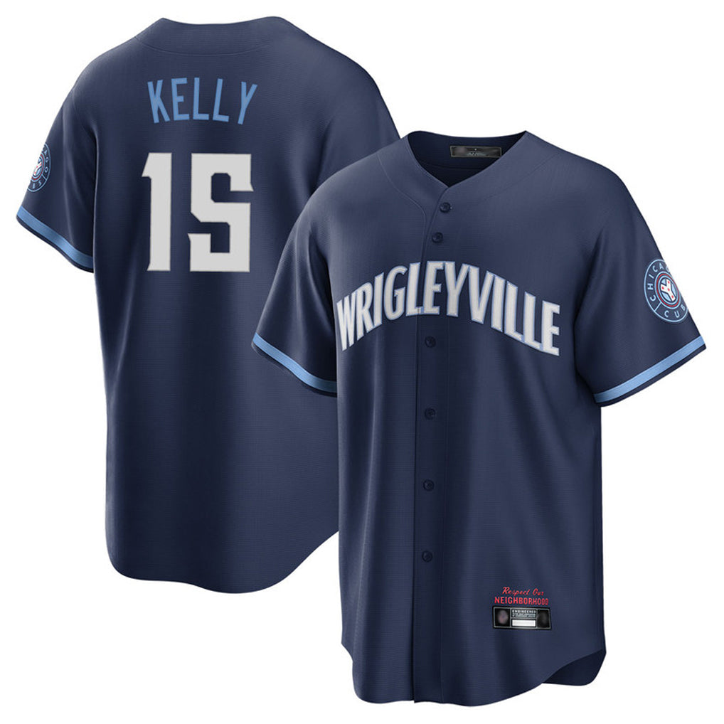 MATTH C.Cubs #15 Carson Kelly Player Navy City Connect Home Game Stitched Jerseys