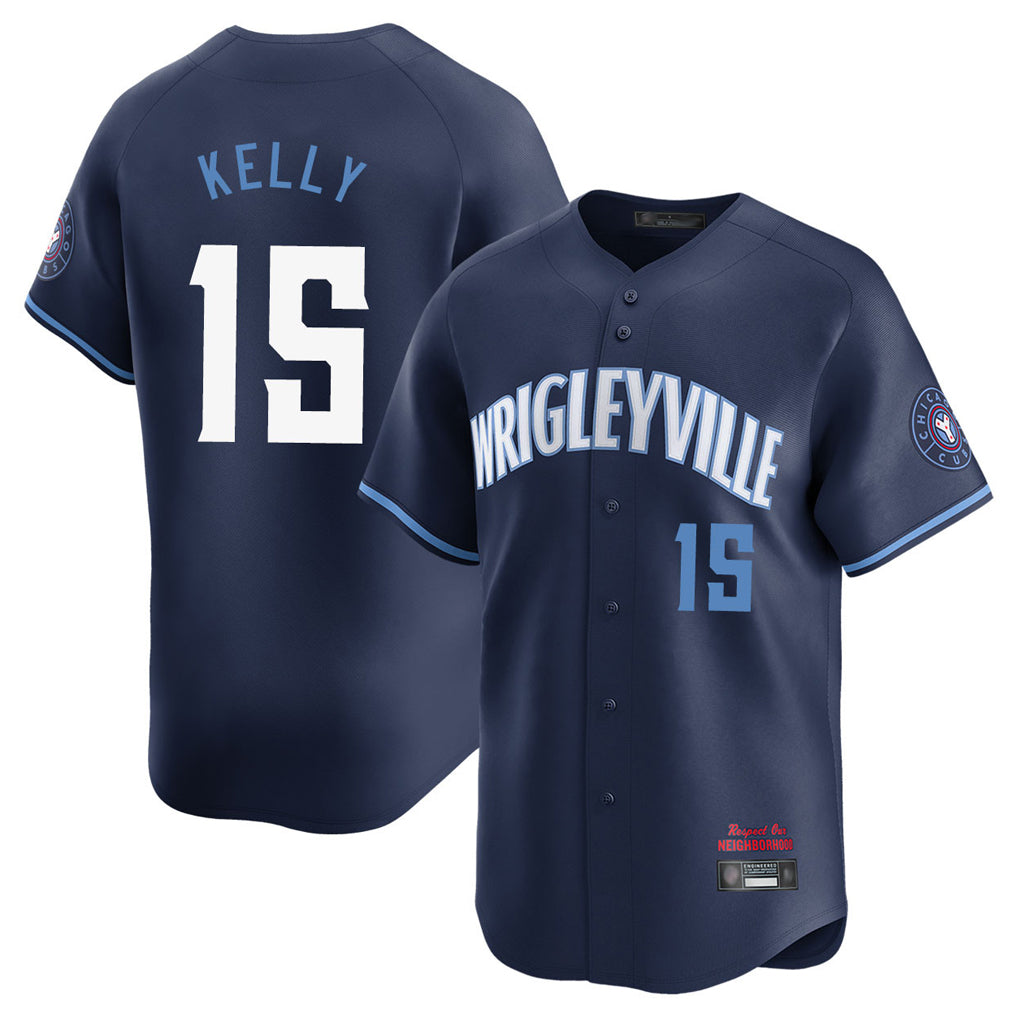 MATTH C.Cubs #15 Carson Kelly Player Navy City Connect Limited Home Stitched Jerseys