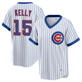 MATTH C.Cubs #15 Carson Kelly Player White T-shirt Cooperstown Collection Limited Stitched Jerseys