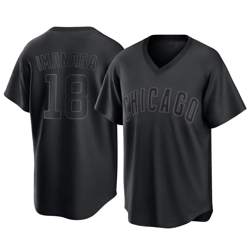 MATTH C.Cubs #18 Shota Imanaga Player Black T-shirt Home Game Stitched Jerseys