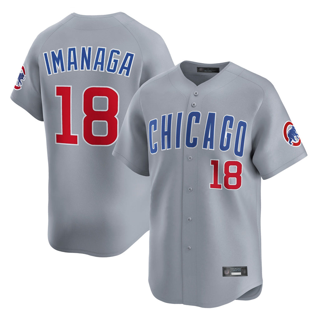 MATTH C.Cubs #18 Shota Imanaga Player Gray Road Limited Home Stitched Jerseys