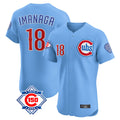 MATTH C.Cubs #18 Shota Imanaga Player Light Blue 150th Anniversary Limited Elite Home Stitched Jerseys