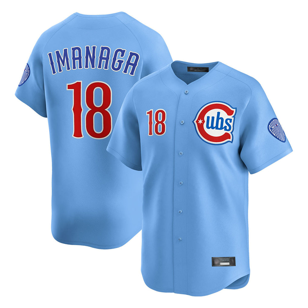 MATTH C.Cubs #18 Shota Imanaga Player Light Blue Limited Home Stitched Jerseys