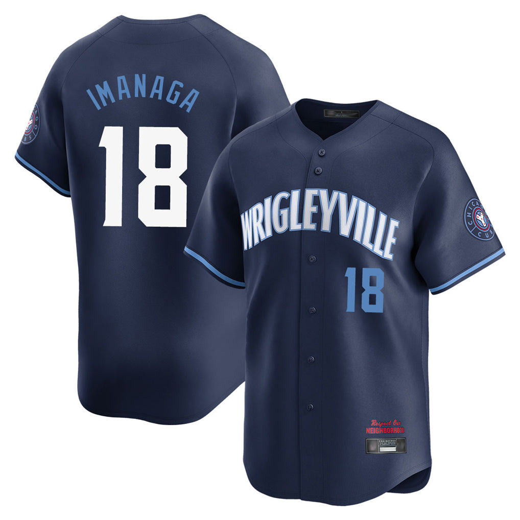 MATTH C.Cubs #18 Shota Imanaga Player Navy City Connect Limited Home Stitched Jerseys