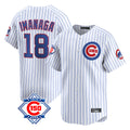 MATTH C.Cubs #18 Shota Imanaga Player White 150th Anniversary Limited Home Game Stitched Jerseys