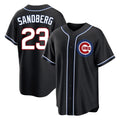 MATTH C.Cubs #23 Ryne Sandberg Player Black Fashion Out Game Stitched Jerseys