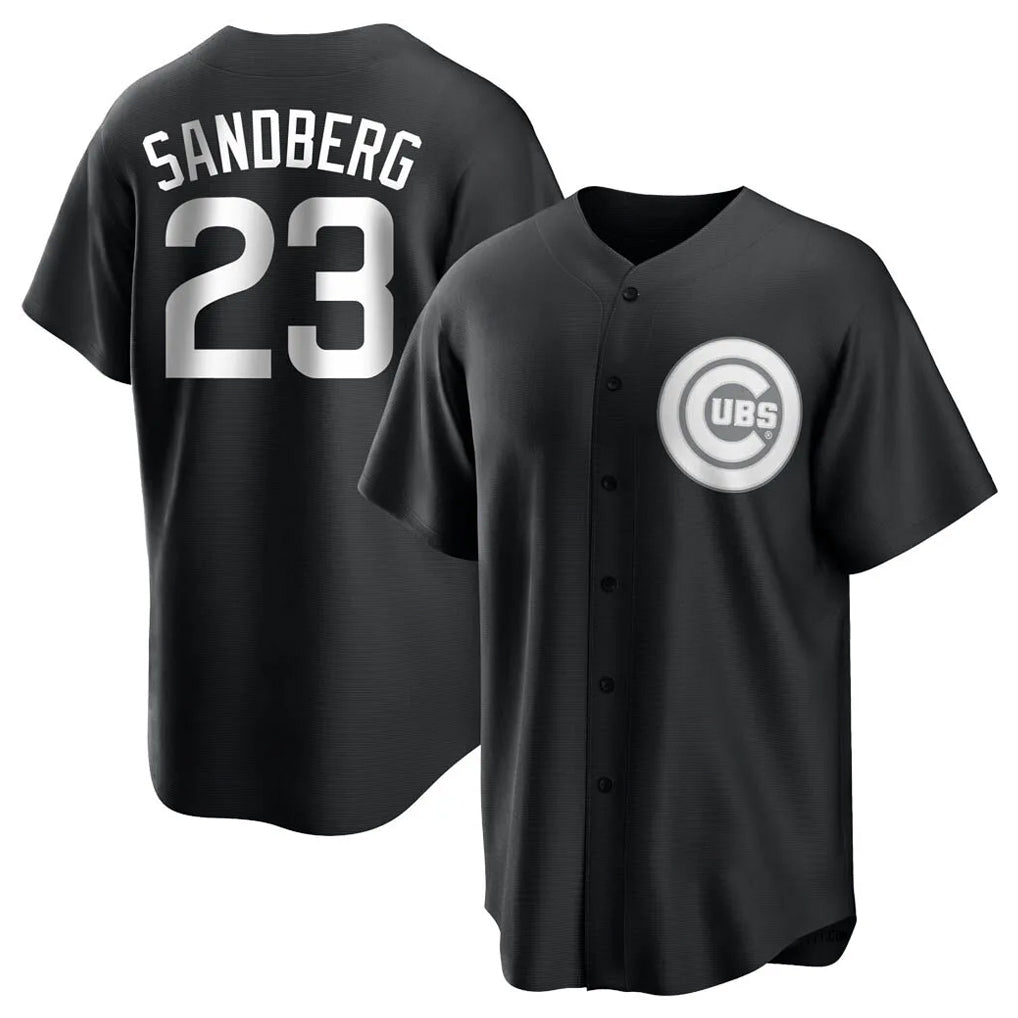 MATTH C.Cubs #23 Ryne Sandberg Player Black Game Stitched Jerseys