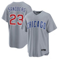 MATTH C.Cubs #23 Ryne Sandberg Player Gray Home Game Stitched Jerseys
