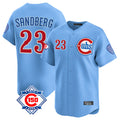 MATTH C.Cubs #23 Ryne Sandberg Player Light Blue 150th Anniversary Limited Home Stitched Jerseys