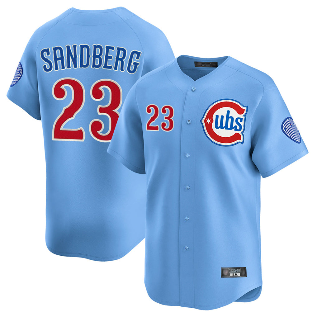 MATTH C.Cubs #23 Ryne Sandberg Player Light Blue Limited Home Stitched Jerseys