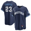 MATTH C.Cubs #23 Ryne Sandberg Player Navy City Connect Home Game Stitched Jerseys