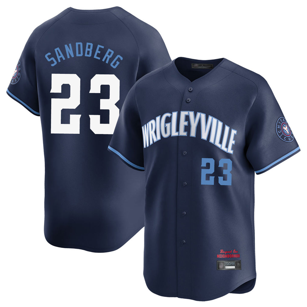 MATTH C.Cubs #23 Ryne Sandberg Player Navy City Connect Limited Home Stitched Jerseys