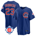 MATTH C.Cubs #23 Ryne Sandberg Player Royal 150th Anniversary Home Game Stitched Jerseys