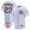 MATTH C.Cubs #23 Ryne Sandberg Player White 150th Anniversary Home Game Stitched Jerseys