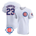 MATTH C.Cubs #23 Ryne Sandberg Player White 150th Anniversary Limited Elite Home Game Stitched Jerseys
