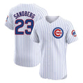 MATTH C.Cubs #23 Ryne Sandberg Player White Limited Elite Home Game Stitched Jerseys