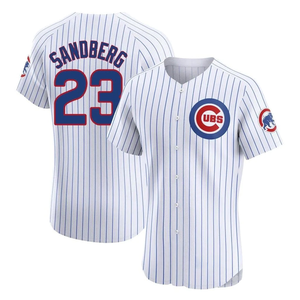 MATTH C.Cubs #23 Ryne Sandberg Player White Limited Elite Home Game Stitched Jerseys