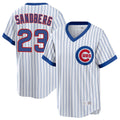 MATTH C.Cubs #23 Ryne Sandberg Player White T-shirt Cooperstown Collection Limited Stitched Jerseys