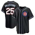 MATTH C.Cubs #25 Mois¡§|s Ballesteros Player Black Fashion Out Game Stitched Jerseys