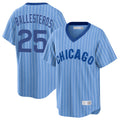 MATTH C.Cubs #25 Mois¡§|s Ballesteros Player Blue T-shirt Cooperstown Collection Limited Stitched Jerseys