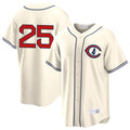 MATTH C.Cubs #25 Mois¡§|s Ballesteros Player Cream Field of Dreams Home Game Stitched Jerseys