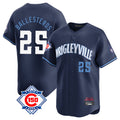 MATTH C.Cubs #25 Mois¡§|s Ballesteros Player Navy City Connect 150th Anniversary Limited Home Stitched Jerseys