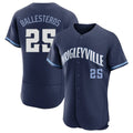 MATTH C.Cubs #25 Mois¡§|s Ballesteros Player Navy City Connect Limited Elite Home Stitched Jerseys
