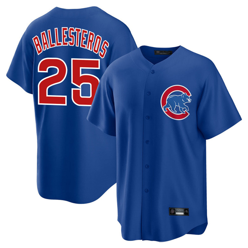 MATTH C.Cubs #25 Mois¡§|s Ballesteros Player Royal Home Game Stitched Jerseys