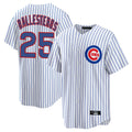 MATTH C.Cubs #25 Mois¡§|s Ballesteros Player White Game Home Stitched Jerseys