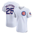 MATTH C.Cubs #25 Mois¡§|s Ballesteros Player White Limited Elite Home Game Stitched Jerseys