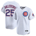 MATTH C.Cubs #25 Mois¡§|s Ballesteros Player White Limited Home Game Stitched Jerseys