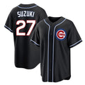 MATTH C.Cubs #27 Seiya Suzuki Player Black Fashion Out Game Stitched Jerseys