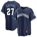 MATTH C.Cubs #27 Seiya Suzuki Player Navy City Connect Home Game Stitched Jerseys