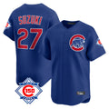 MATTH C.Cubs #27 Seiya Suzuki Player Royal 150th Anniversary Limited Home Stitched Jerseys
