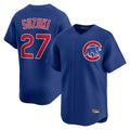 MATTH C.Cubs #27 Seiya Suzuki Player Royal Limited Home Stitched Jerseys