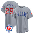 MATTH C.Cubs #29 Michael Busch Player Gray 150th Anniversary Home Game Stitched Jerseys