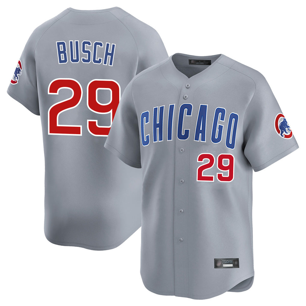 MATTH C.Cubs #29 Michael Busch Player Gray Road Limited Home Stitched Jerseys