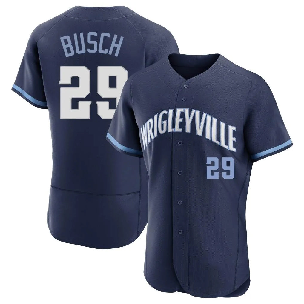 MATTH C.Cubs #29 Michael Busch Player Navy City Connect Limited Elite Home Stitched Jerseys