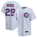 MATTH C.Cubs #29 Michael Busch Player White Game Home Stitched Jerseys