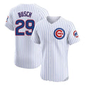 MATTH C.Cubs #29 Michael Busch Player White Limited Elite Home Game Stitched Jerseys