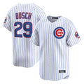 MATTH C.Cubs #29 Michael Busch Player White Limited Home Game Stitched Jerseys