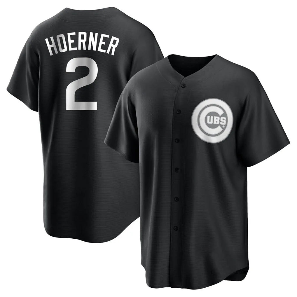 MATTH C.Cubs #2 Nico Hoerner Player Black Game Stitched Jerseys