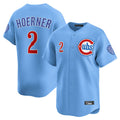 MATTH C.Cubs #2 Nico Hoerner Player Light Blue Limited Home Stitched Jerseys