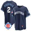 MATTH C.Cubs #2 Nico Hoerner Player Navy 150th Anniversary City Connect Home Game Stitched Jerseys