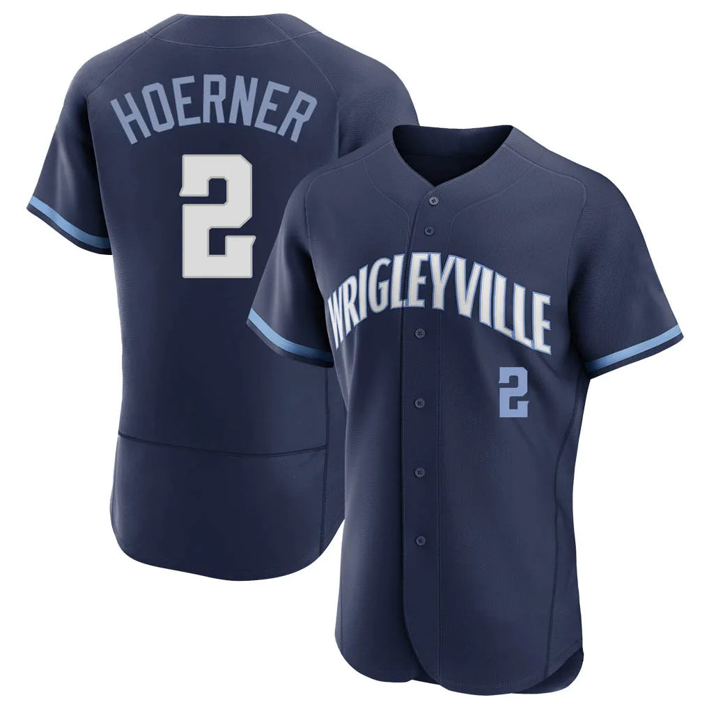 MATTH C.Cubs #2 Nico Hoerner Player Navy City Connect Limited Elite Home Stitched Jerseys