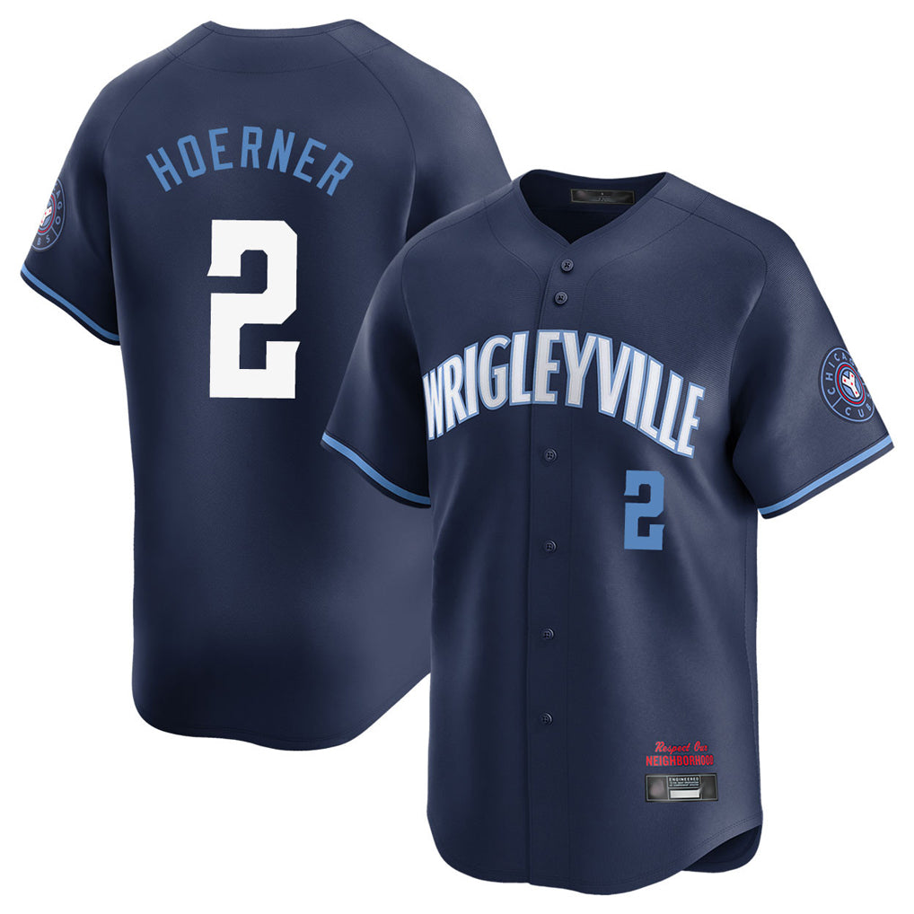 MATTH C.Cubs #2 Nico Hoerner Player Navy City Connect Limited Home Stitched Jerseys